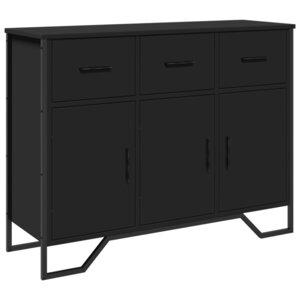 vidaXL Buffet noir 97x32 5x74 5 cm bois d’ingénierie