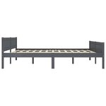 vidaXL Cadre de lit sans matelas bois massif de pin gris 180x200 cm