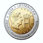 Monnaie 2 euros commémorative luxembourg 2004 - grand-duc henri