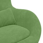 Fauteuil œuf vidaXL avec repose-pieds en velours vert clair