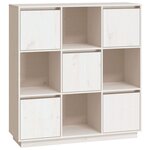 vidaXL Buffet Blanc 110 5x35x117 cm Bois massif de pin