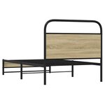 vidaXL Cadre de lit sans matelas 107x203 cm chêne sonoma