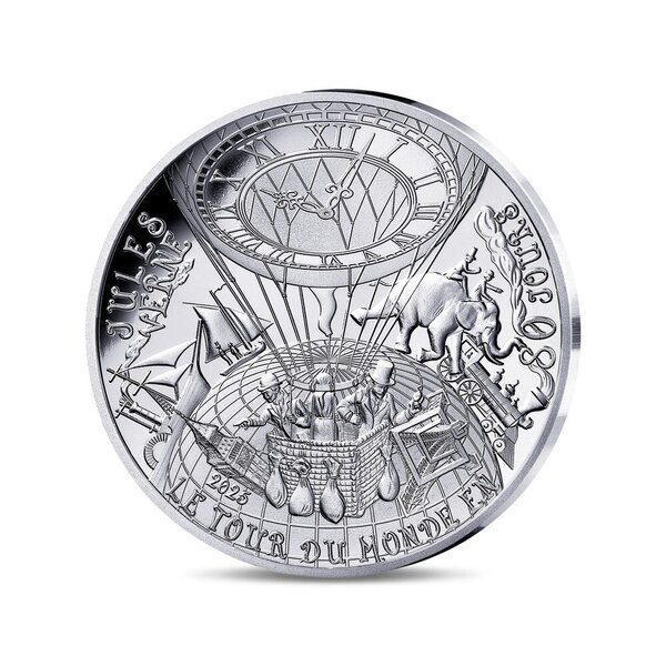 L'Art de la Plume – Le Tour du monde en 80 jours - Monnaie de 10€ Argent