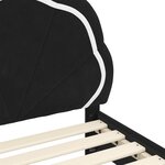 vidaXL Cadre de lit pour tout-petit avec tête de lit Noir 70 x 140 cm