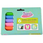 Diam’s Set de 6 feutres pour textile - Assortiment Fun