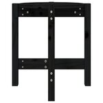 vidaXL Table basse Noir Ø 42 5x45 cm Bois massif de pin