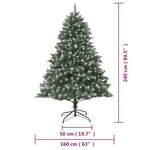 vidaXL Sapin de Noël artificiel avec support 240 cm PVC
