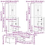 vidaXL Ensemble meuble TV FLORIN Chêne Sonoma Bois d'ingénierie