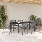 vidaXL Ensemble de salle à manger pour jardin 7 Pièces Anthracite Acier