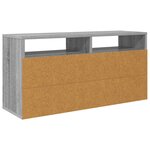 vidaXL Basboard avec tiroir Gris Sonoma 87 x 27 5 x 43 cm