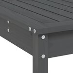 vidaXL Ensemble de bar de jardin 9 Pièces gris bois de pin massif