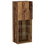 Meuble TV vidaXL avec lumières LED en vieux bois 40 5x30x102 cm