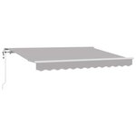 vidaXL Auvent Rétractable Gris clair 300 x 200 cm Polyester  Aluminium