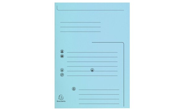 Paquet de 25 chemises 2 rabats SUPER 250 Contact - 24x32cm x 5 EXACOMPTA