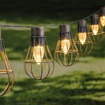 HI Guirlande lumineuse à LED solaire de jardin 10 ampoules 5 5 cm