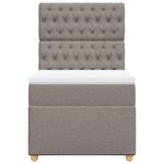 vidaXL Sommier à lattes de lit avec matelas Taupe 100x200 cm Tissu