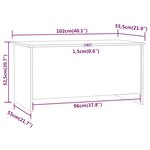 vidaXL Table basse Blanc 102x55 5x52 5 cm Bois d'ingénierie