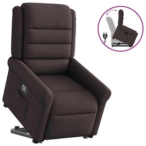 vidaXL Fauteuil inclinable marron foncé tissu