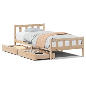 vidaXL Cadre de lit sans matelas 100x200 cm bois massif de pin