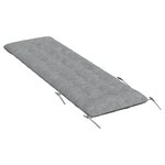 vidaXL Coussin de chaise longue gris 160x50x10 cm similicuir daim