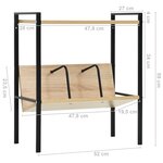 vidaXL Bibliothèque 2 niveaux noir chêne 52x28x59 cm bois d'ingénierie