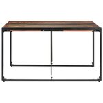 vidaXL Table à manger 140x140x75 cm Bois de récupération massif