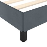 vidaXL Cadre de lit gris foncé 137x190 cm velours