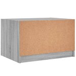 vidaXL Table basse avec portes en verre sonoma gris 68x50x42 cm