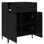 vidaXL Buffet Chêne noir 34 x 69.5 x 90 cm Bois d'ingénierie