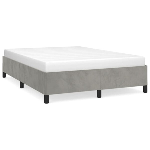 vidaXL Cadre de lit sans matelas gris clair 140x200 cm velours