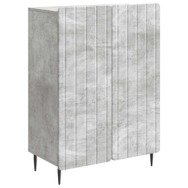 vidaXL Buffet Gris béton 66 x 34 5 x 92 cm Bois d'ingénierie
