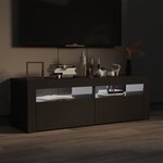 Vidaxl meuble tv avec lumières led gris brillant 120x35x40 cm