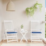 vidaXL Coussins de chaise de jardin 2 Pièces bleu royal 50x50x3 cm