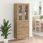 vidaXL Haut Armoire avec tiroir Chêne artisanal 69 5 x 34 x 180 cm