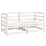 vidaXL Canapés d'angle de jardin 2 Pièces blanc bois de pin massif