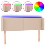 vidaXL Tête de lit à LED Cappuccino 147x16x78/88 cm Similicuir