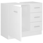 vidaXL Armoire d'évier Blanc 63x30x54 cm Bois d'ingénierie