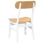 vidaXL Chaises à manger 2 Pièces blanc bois massif caoutchouc