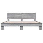 vidaXL Cadre de lit sans matelas sonoma gris 200x200 cm
