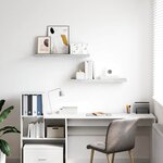 vidaXL Étagères murales flottantes 2 Pièces gris béton 80x23 5x3 8 cm MDF