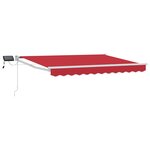 vidaXL Store rétractable manuel avec LEDs Rouge et Blanc 3 5 x 2 5 m