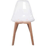 Chaise scandinave en plastique transparent (lot de 2)