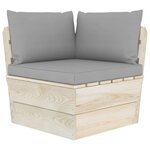 Vidaxl salon de jardin palette 10 pièces avec coussins épicéa imprégné