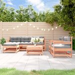 vidaXL Salon de jardin 7 Pièces bois massif douglas