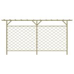 vidaXL Clôture à lattes de jardin avec pergola Bois