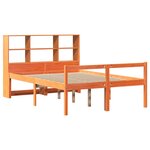 vidaXL Lit bibliothèque sans matelas cire marron 120x200cm bois massif
