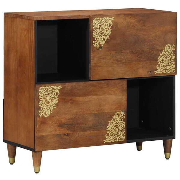 vidaXL Buffet avec porte Marron 80 x 33 x 75 cm Bois de mangue massif