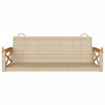 vidaXL Balancelle beige 109x62x40 cm résine tressée