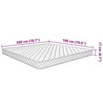 vidaXL Matelas en mousse à mémoire de forme 200 x 180 x 17 cm doux