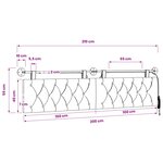 vidaXL Tête de lit suspendue Gris nuage Tissu